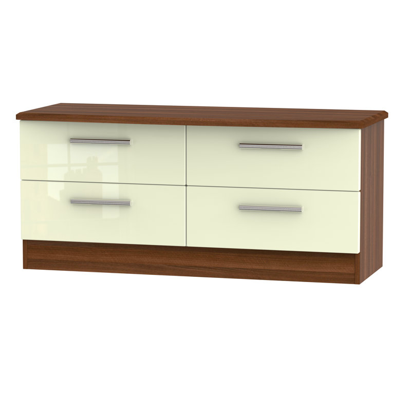 Fully Assembled Yvette 4 Drawer Chest, Night/Cream