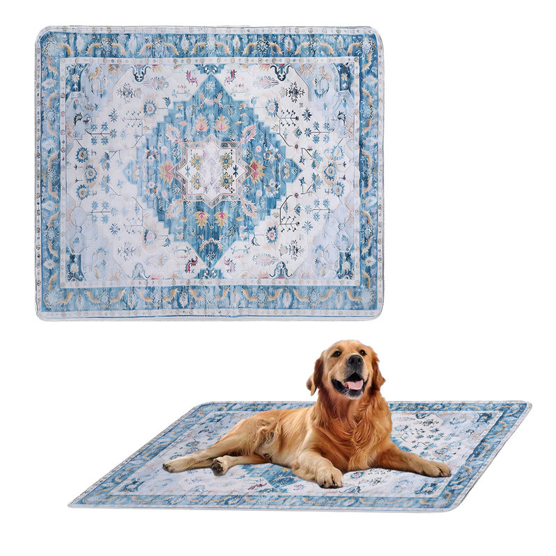 Matelas à langer lavable Bohemian, 35,43 x 23,62 pouces, bleu, Bum