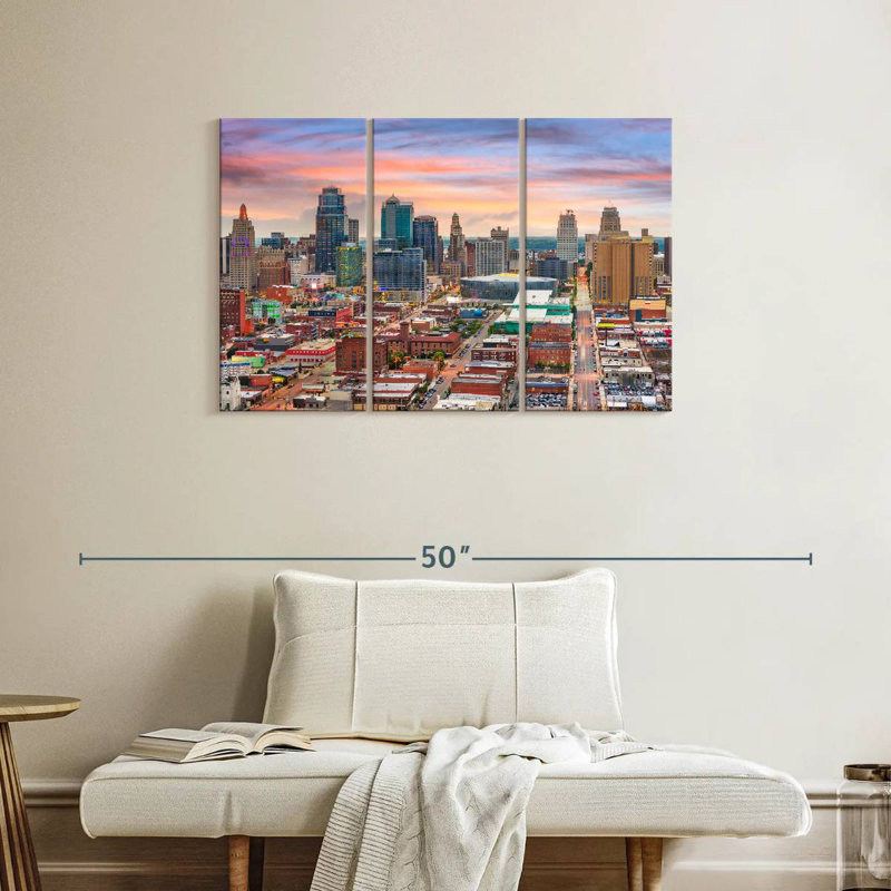 Kansas Cityscape, H 24 po x l 38 po