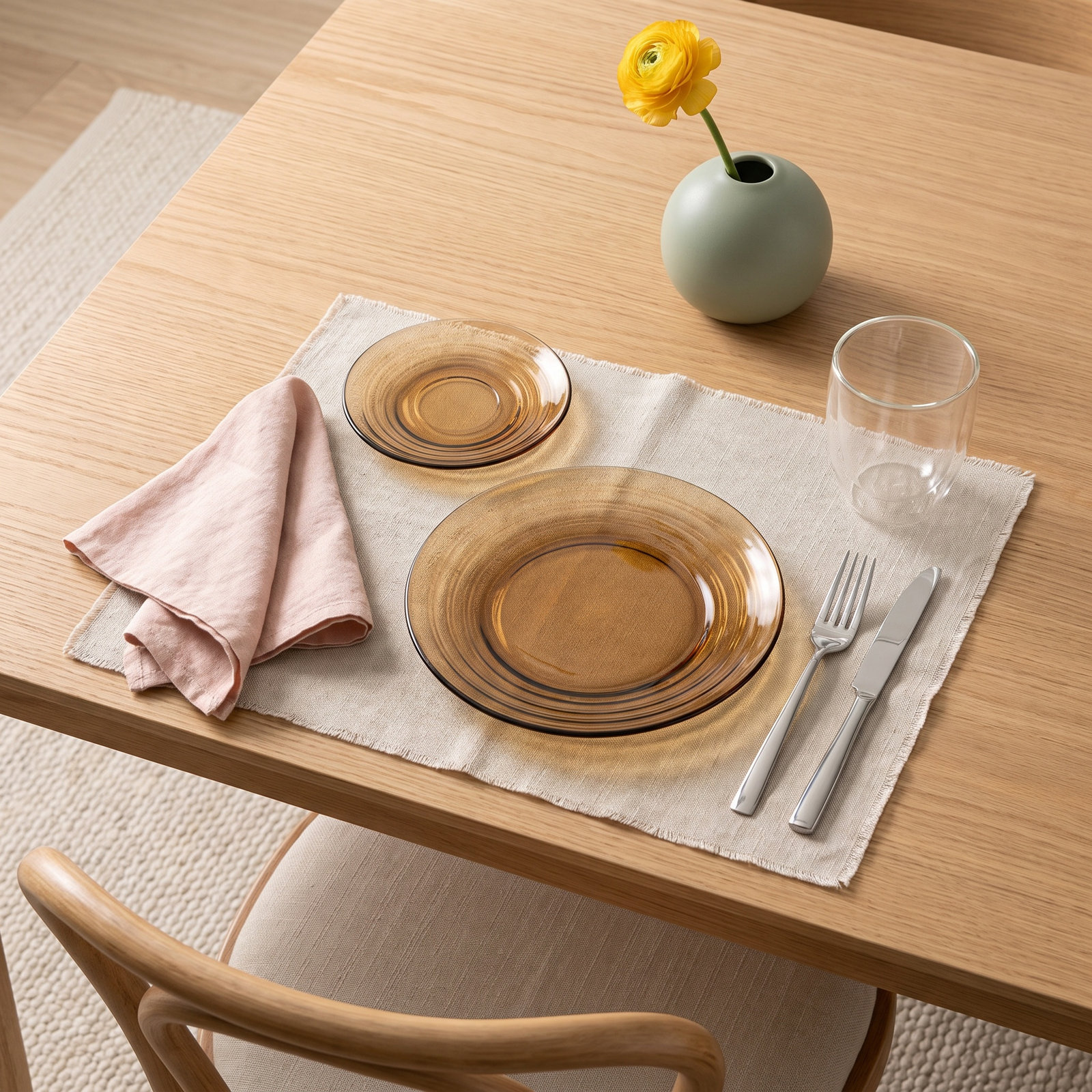 11" Dinner Plate, Light Brown