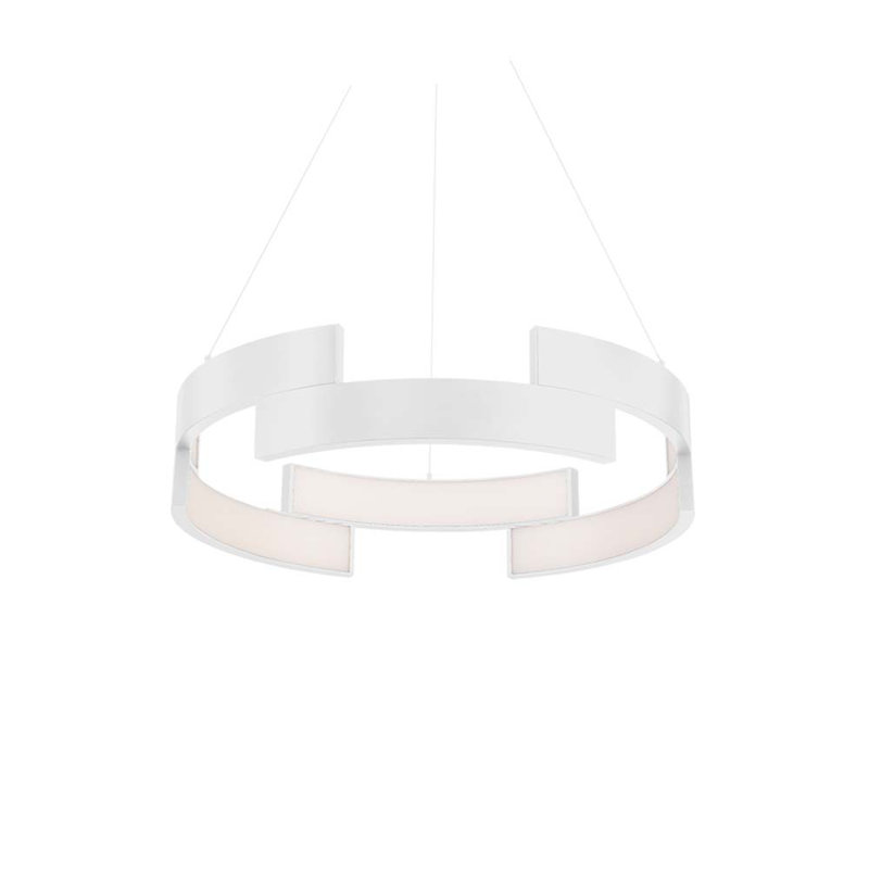 Frampton 1 - Light LED Pendant, Chrome, 27 Inches