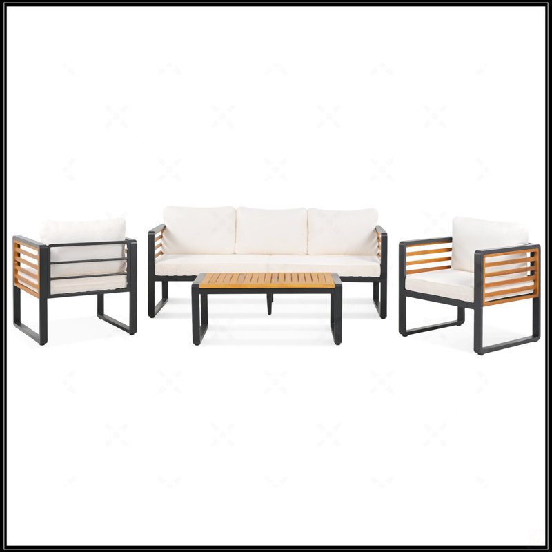 Ensemble de mobilier d'extérieur haut de gamme pour se détendre et recevoir, élégant et polyvalent