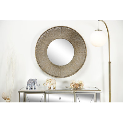 Miroir décoratif rond en métal percé Catalano