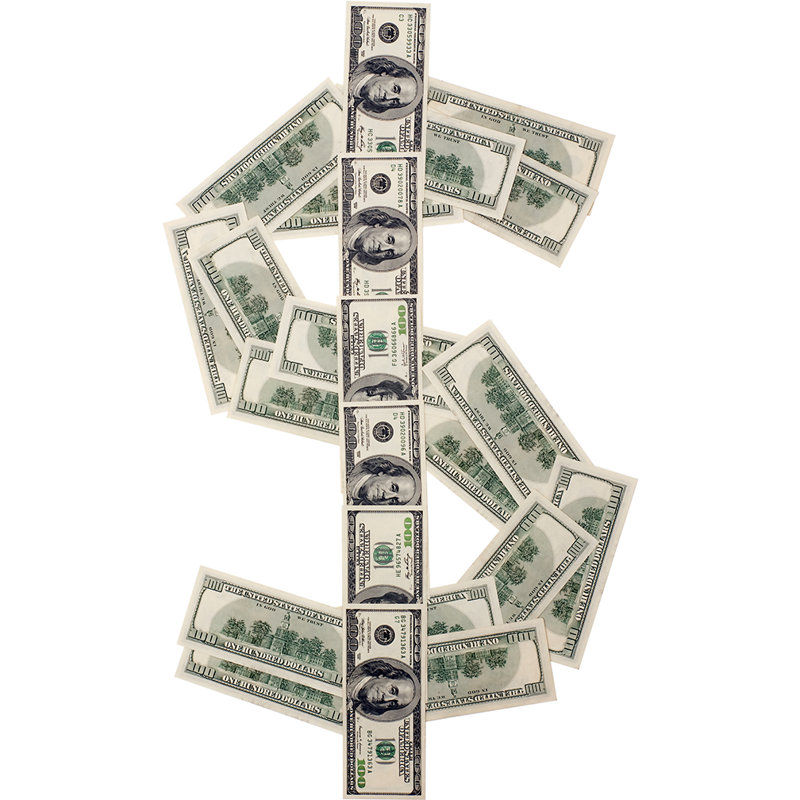 $ Dollar Sign Cardboard Cutout Standee Standup