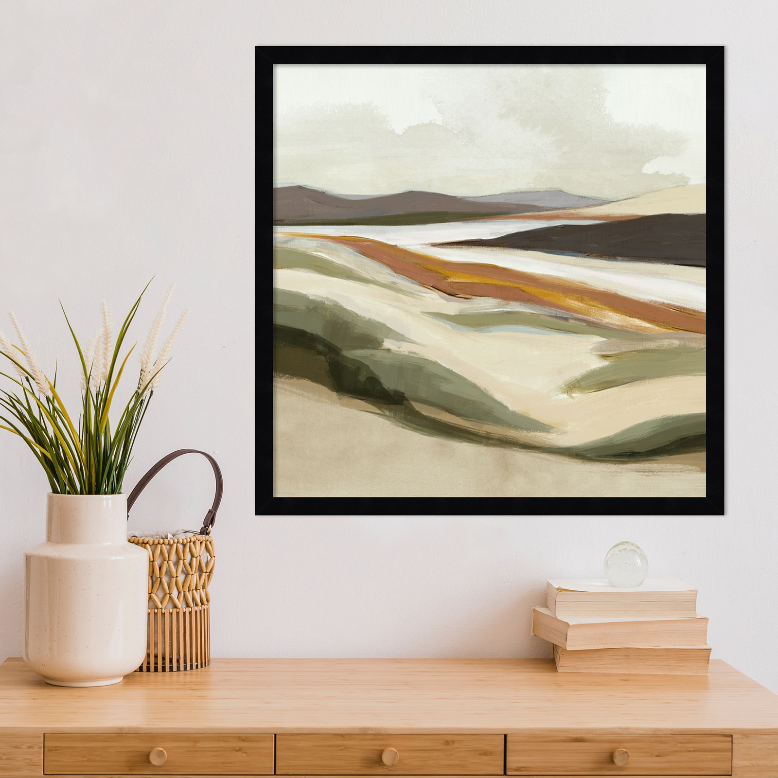 Fast Land Print by Jacob q, Black, 21" H x 21" W