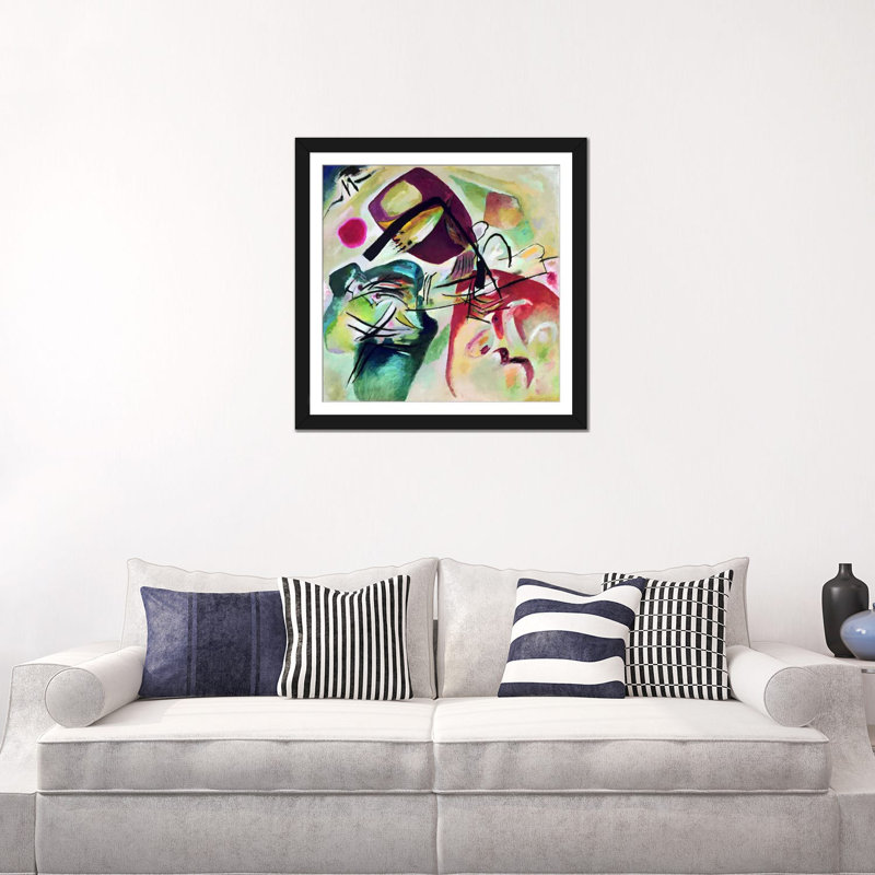 "With Black Arch" par Wassily Kandinsky, impression sur toile tendue, H 16 po x l 16 po x P 1 po, Papier avec cadre noir