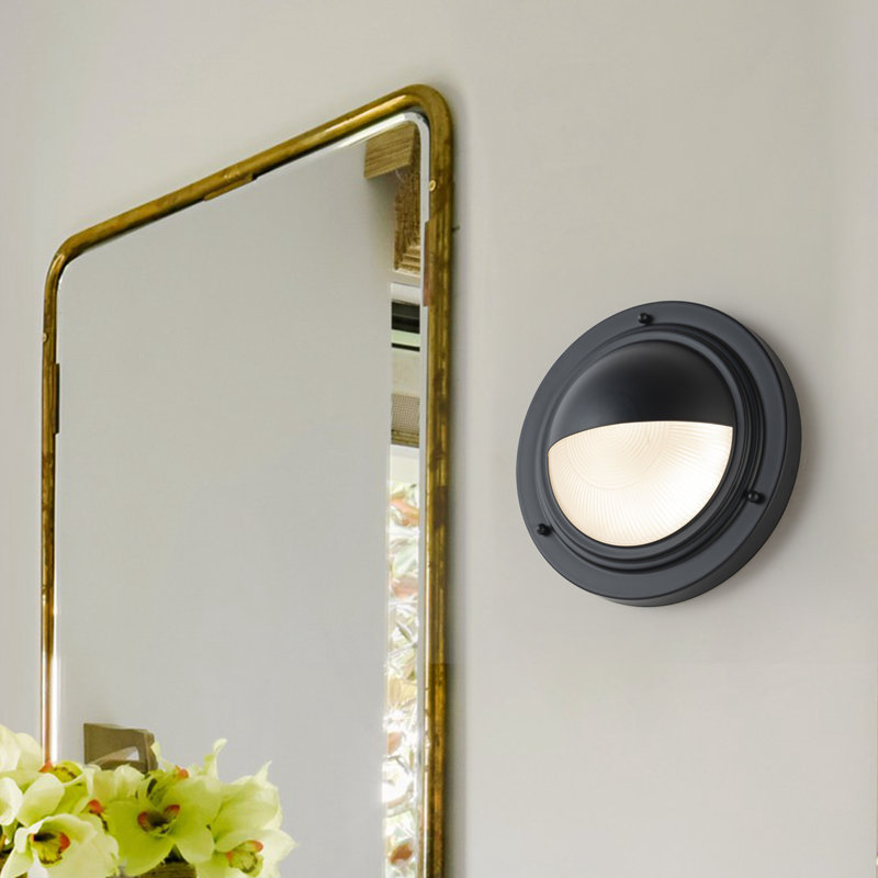 Integrated Led 3cct Wall Sconce With Frosted Glass, Matte Black