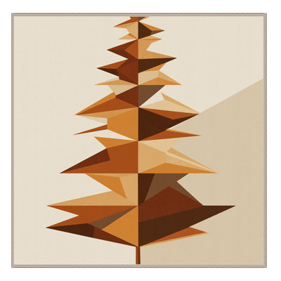 Machine Washable Oyan Pine Tree Minimalist Geometric Rug in Beige – Beige Binding