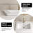 Los Flexi White Drop In Bathroom Sink Ceramic Rectangular with Faucet Hole & Overflow-114023053-114023051