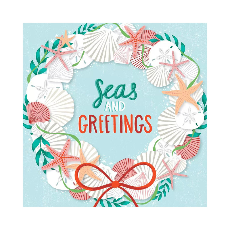 Seas & Greetings III by Arrolynn Weiderhold - Wrapped Canvas Print