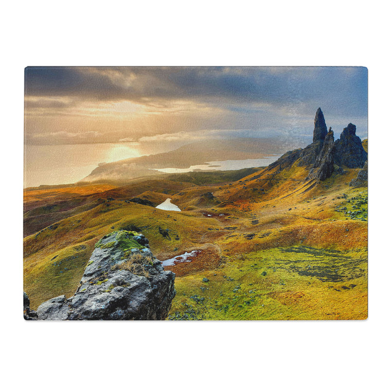 Landscape Isle Of Skye Scotland 2  Glass Chopping Board