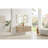 Blaise 60" Double Freestanding/Floating Bathroom Vanity in Light Oak with Grain White Engineered Stone Countertop