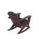 Cullan Plastic Rocking Adirondack Chair with Table