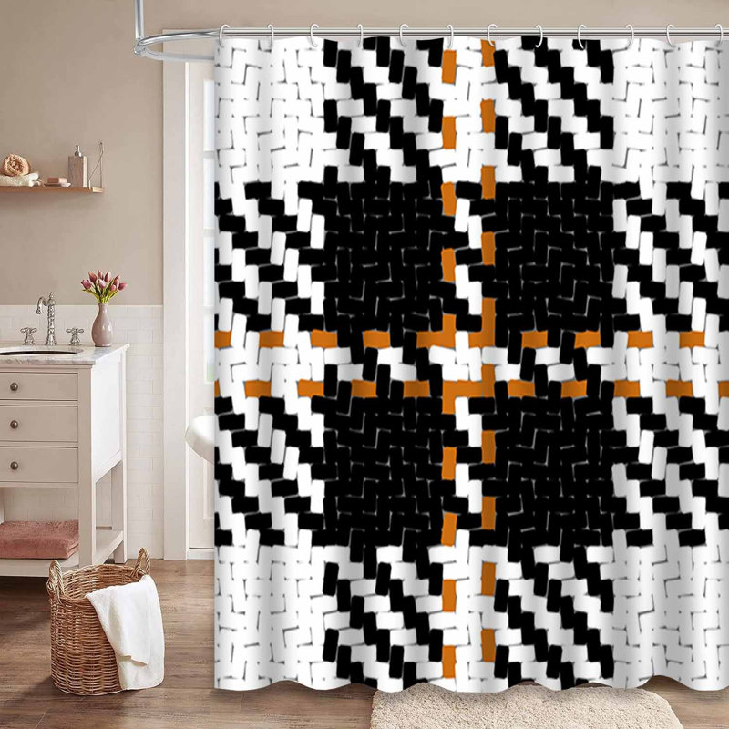 Rideau de douche avec 12 crochets Lumberjack, L 72 po x l 78 po