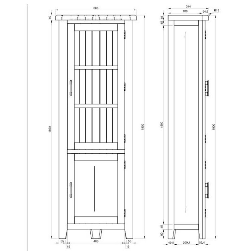 Ashly Display Cabinet