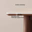 Table Mid-Century blanche en pierre frittée mate-325837731