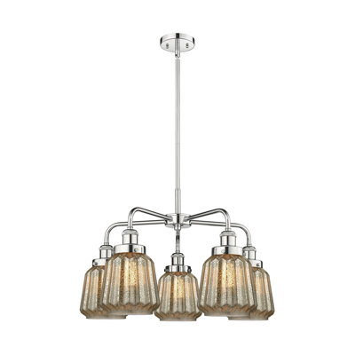 Bayron 5 - Light Glass Dimmable Chandelier