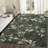 Floral Machine Washable Rug with Non-Slip Backing, Stain-Resistant Soft Low Pile Floor Mats, Foldable Farmhouse Indoor Carpet for Bedroom, Nursery-516586124