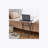 Black 2-Piece Folding TV Tray Table No Assembly Required Portable Sofa Side Table, Industrial Snack Table for Small Spaces, Space-Saving Easy to Fold Wood Rustic