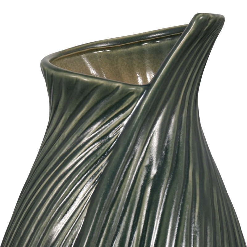 Rosamund Textured Stoneware Table Vase, 31" H x 10" W x 10" D