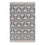 Whales Tail Geometric Area Rug in Black/Ivory
