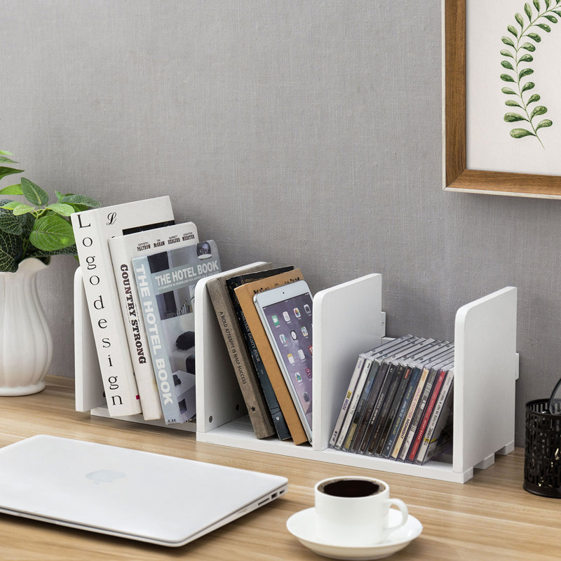 Alzbetka Expandable Desk Organizer Bookshelf File Storage