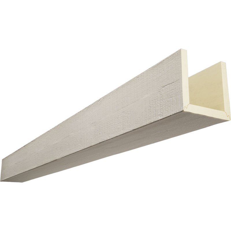 Poutre de plafond 3 côtés en faux bois Endurathane Rough Cedar (poutre en U), H 6 po x l 10 po, Amande, 8'L