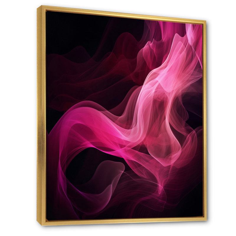 «Pink and Black», impression sur toile, H 44 po x l 34 po x P 1,5 po, Cadre flottant doré