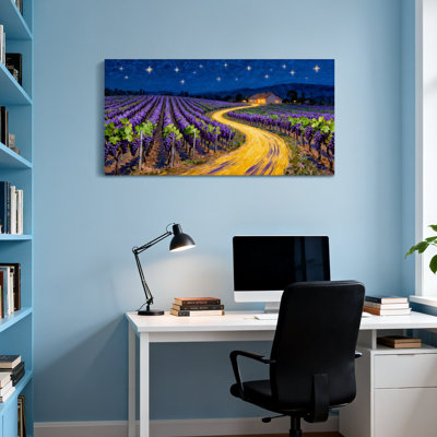 Paysage et nature, nuit étoilée, vignoble, sentier, champs de lavande