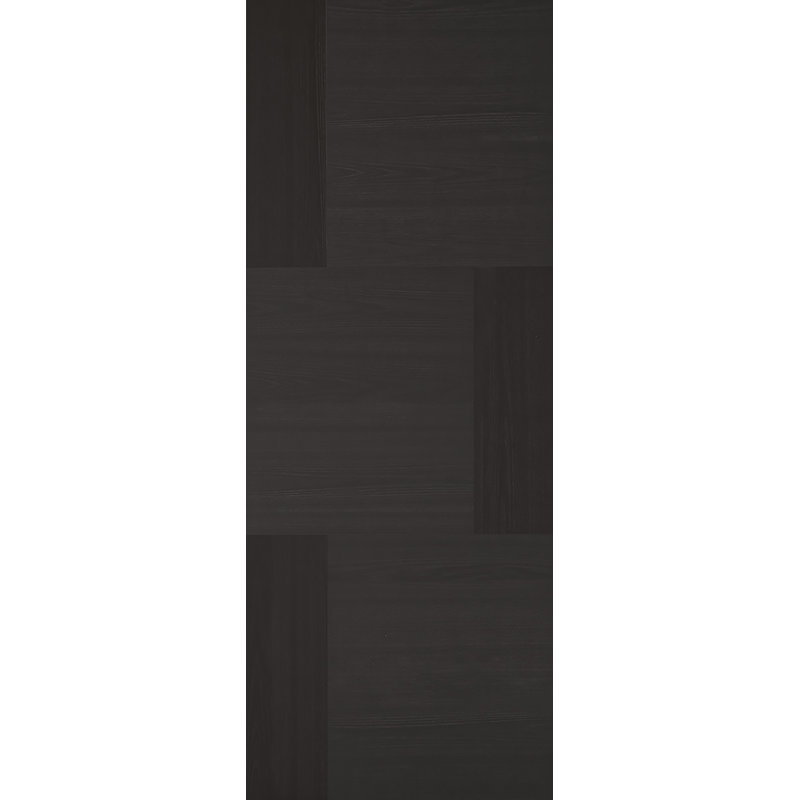 Seis Prefinished Black Internal Door, 198cm H x 68.6cm W x 3.5cm D
