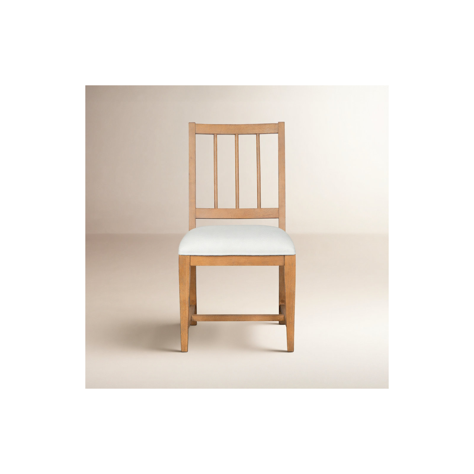 Solid Wood Side Chair, White
