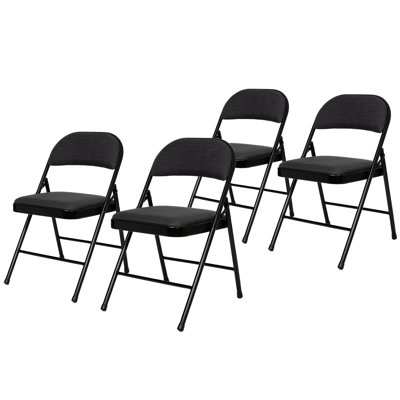 Chaise pliante en tissu Bernadine Basics, paquet de 4
