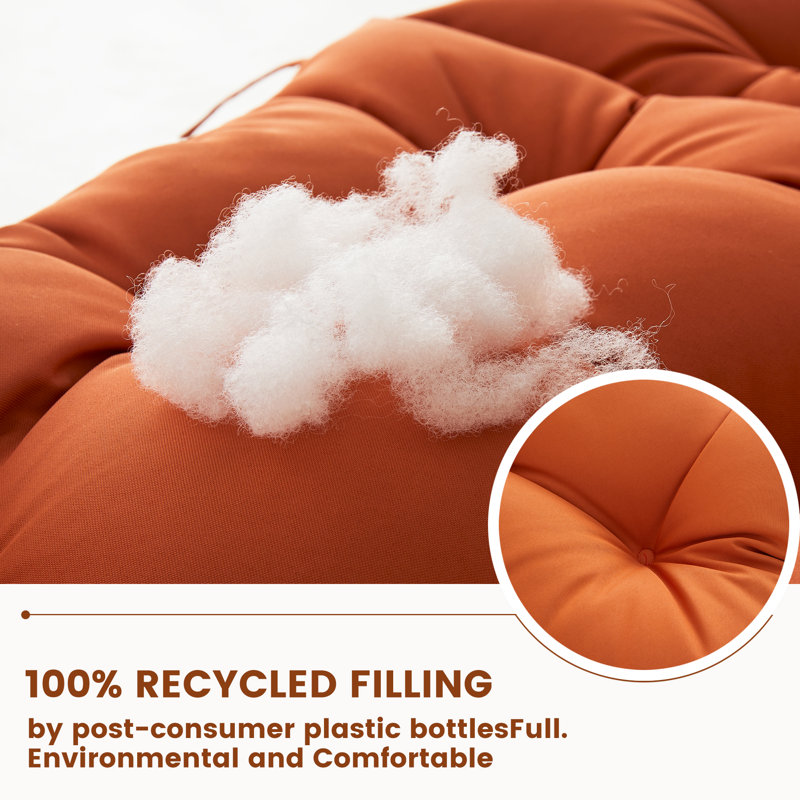 Outdoor 4'' Seat / Back Cushion, Orange