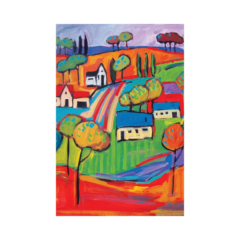 «Fauve Landscape III» par Patty Baker, reproduction d'art sur toile tendue, H 26 po x l 18 po x 1,5 po