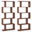 Bibliothèque géométrique en bois manufacturé à 5 niveaux H 62,5 "H 27,5" Rufio-1209618850