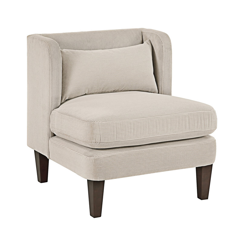 Upholstery Accent Chair  With  Pillow, Taupe
