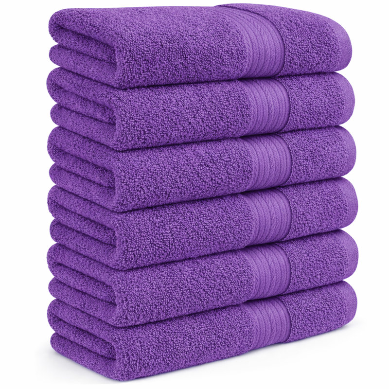 Hand Towels Quick Drying 100% Cotton 600 GSM, Purple