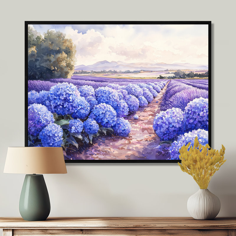 Irelia - Floral Wall Art, 30" H x 40" W, Picture Frame Print, Black