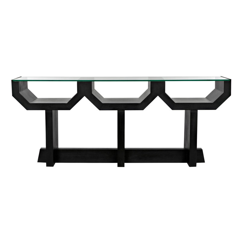 Ando 75'' W Glass Console Table