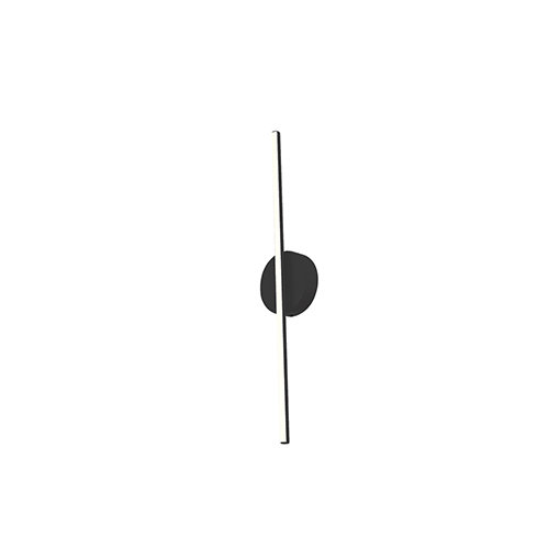 Chute 1 - Light LED Wallchiere, 4.75" H x 23.5" W x 1.875" D, Black
