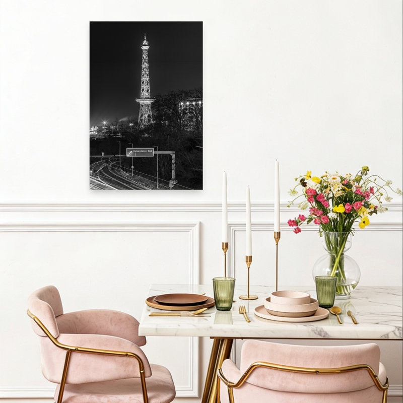«Berlin Tower Trails», impression d'art moderne abstrait géométrique, H 24 po x l 16 po