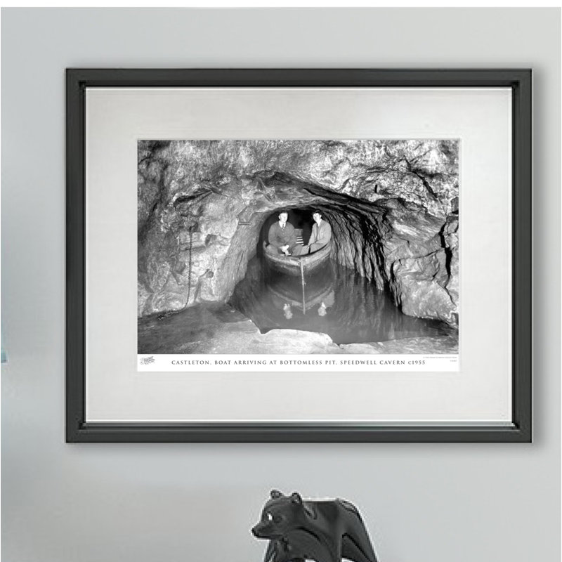 Castleton, Boat Arriving At Bottomless Pit, Speedwell Cavern C1955 - Single Picture Frame Print, 60cm H x 80cm W x 2.3cm D