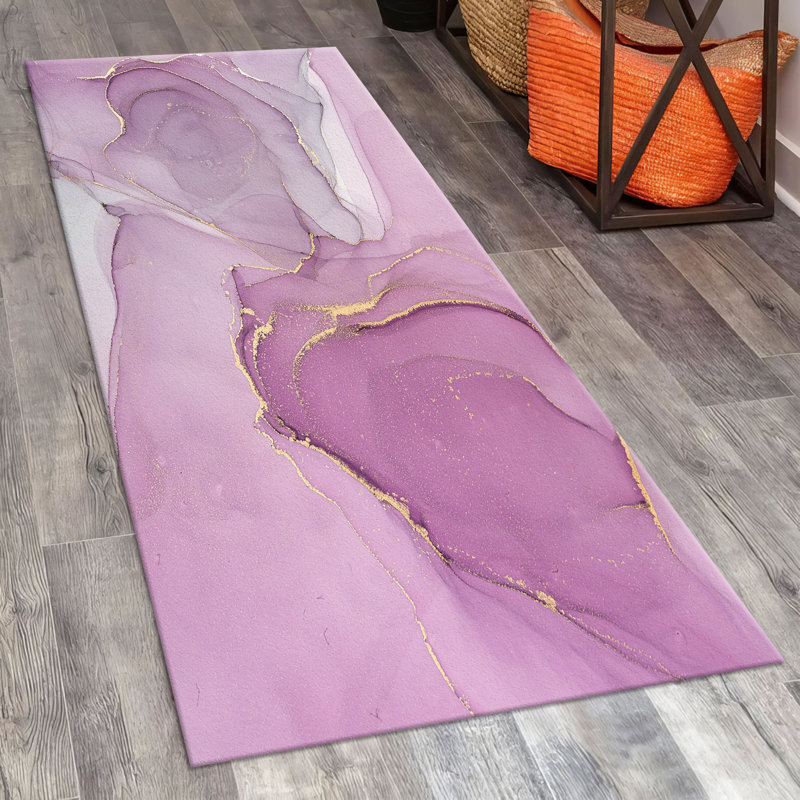 Chic and Elegant Soft Pile Printed Rug Featuring Intricate Floral Design Ideal for Enhancing Living Space Aesthetics