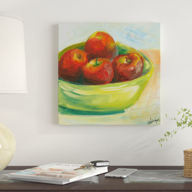 « bol of fruit iii », reproduction d’impression sur toile tendue, H 18 po x l 18 po x P 2 po