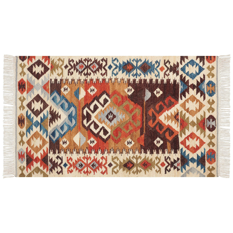 Shelstead Southwestern Wool Hand Woven Area Rug, Rectangle 80 x 150cm