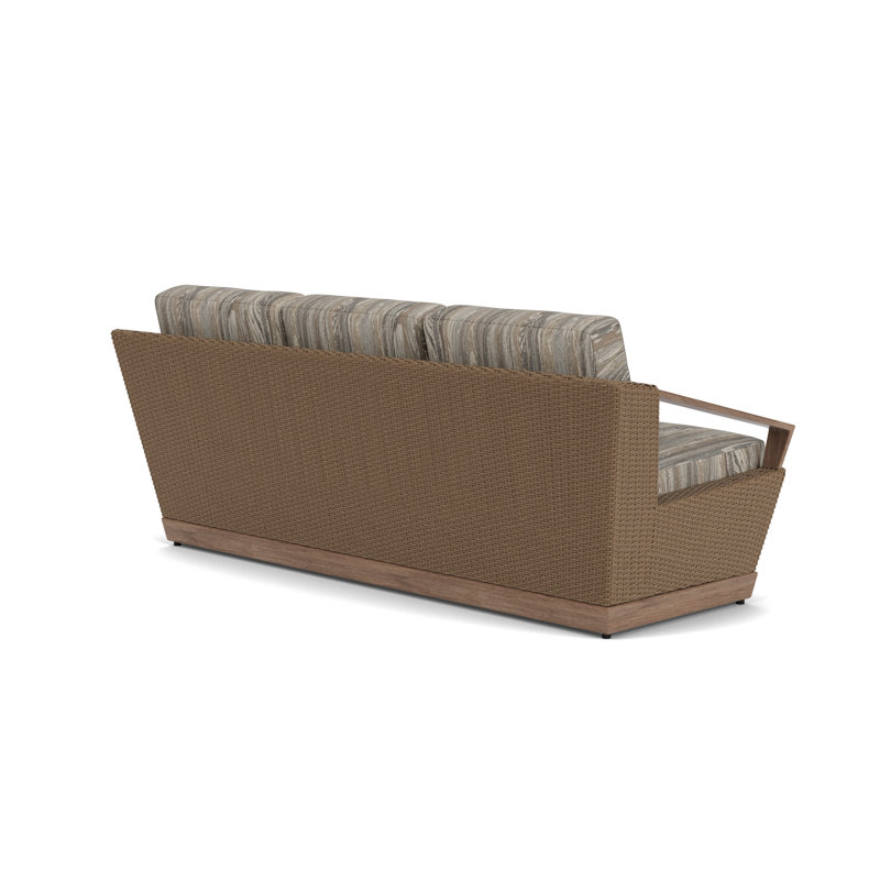 Charisma Outdoor 3 - Seat Patio Sofa, Woodgrain Ash
