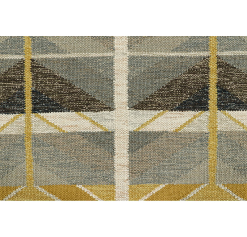 Scandinavian Wool Geometric Area Rug, Rectangle 12' x 15'
