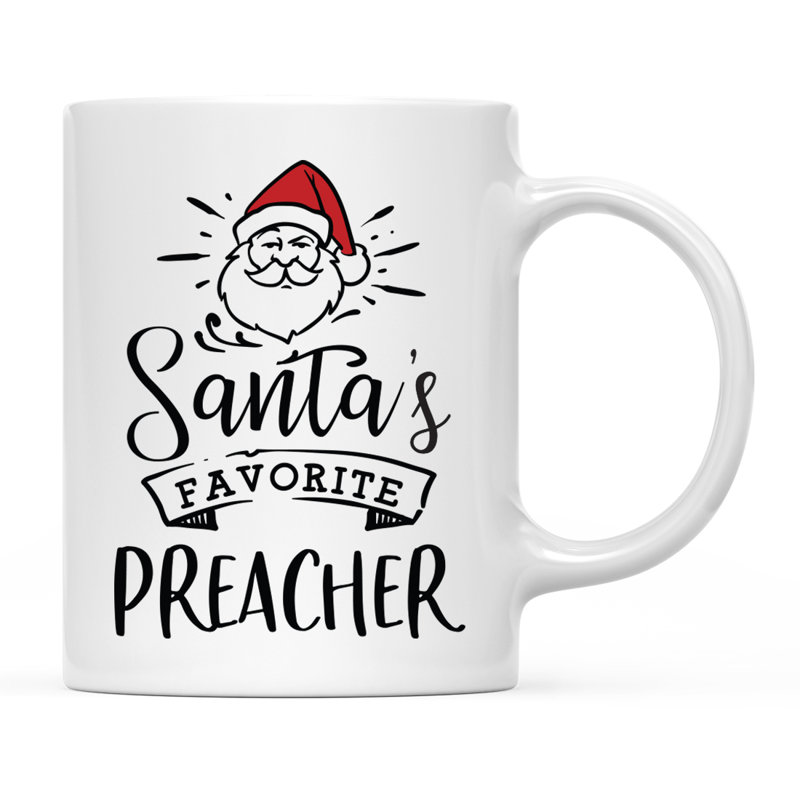 Grande tasse à café Tuileries, « Santa's Favorite Preacher »