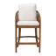 Tabouret de bar en jonc de mer et acajou bali & pari Varen