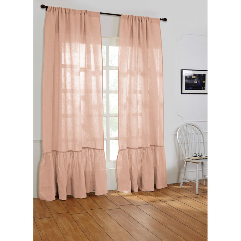 Caprisa Semi Sheer Curtain, Petal Pink